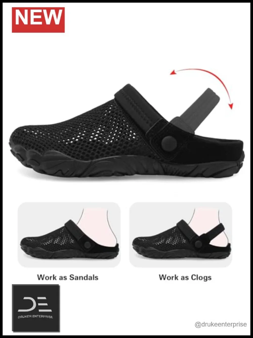 Outdoor Hiking Slip on Sandals Water Shoes Fashion Sneakers Classic Clogs